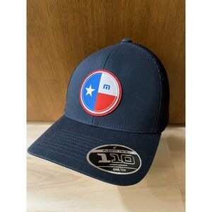 NWT Travis Mathew Golf Hat Navy Snap Back Mesh Trucker River Walk 2.0 Texas Flag